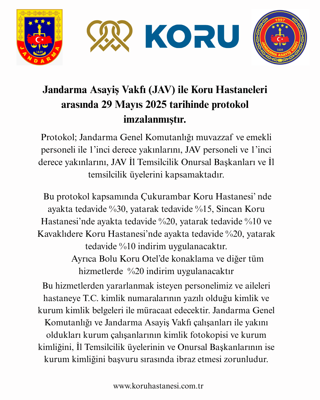 Jandarma Asayiş Vakfı ve Koru Hastaneleri